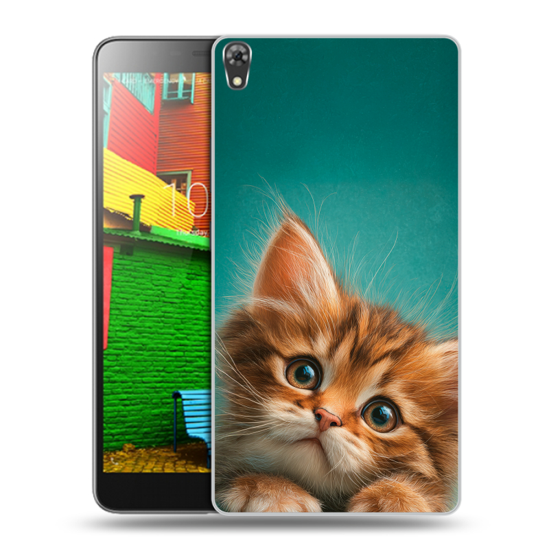 Силиконовый чехол на Lenovo Phab с принтом котенок Силиконовый чехол на Lenovo Phab с принтом котенок