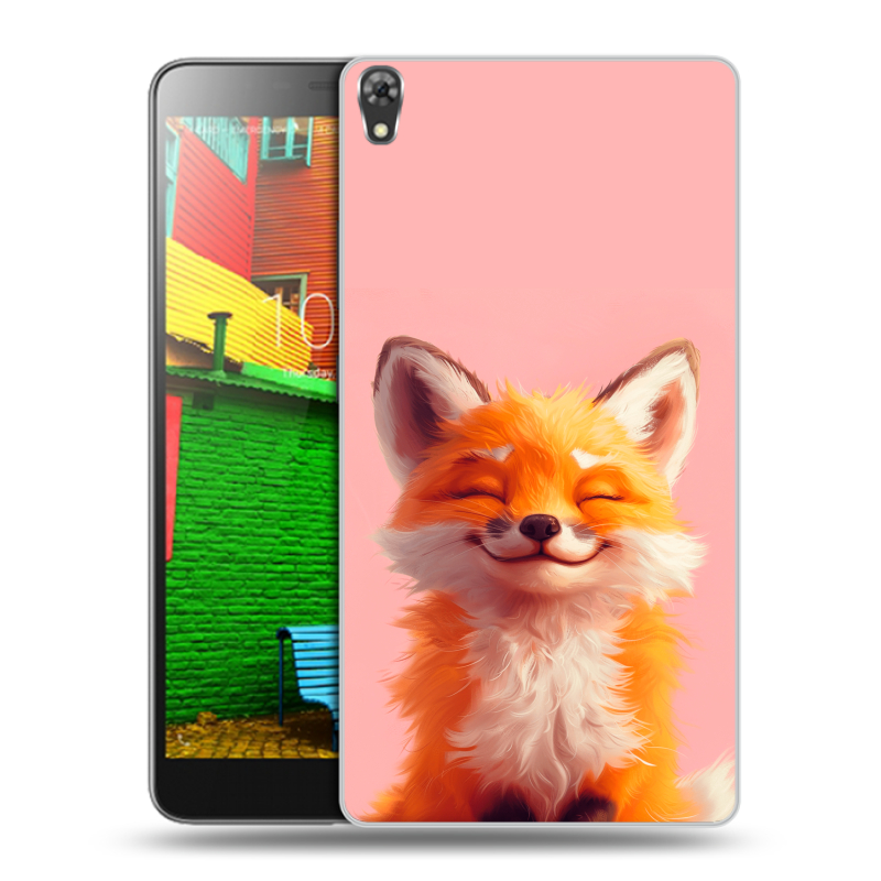 Силиконовый чехол на Lenovo Phab с принтом милая лиса Силиконовый чехол на Lenovo Phab с принтом милая лиса