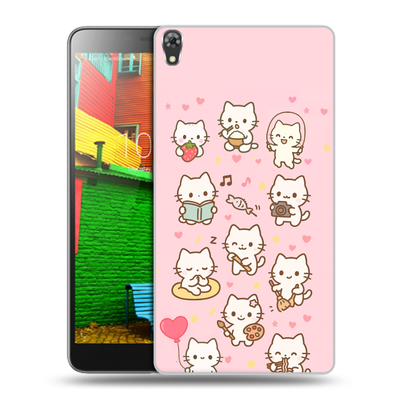 Силиконовый чехол на Lenovo Phab с принтом Hello Kitty Хелоу Кити Силиконовый чехол на Lenovo Phab с принтом Hello Kitty Хелоу Кити