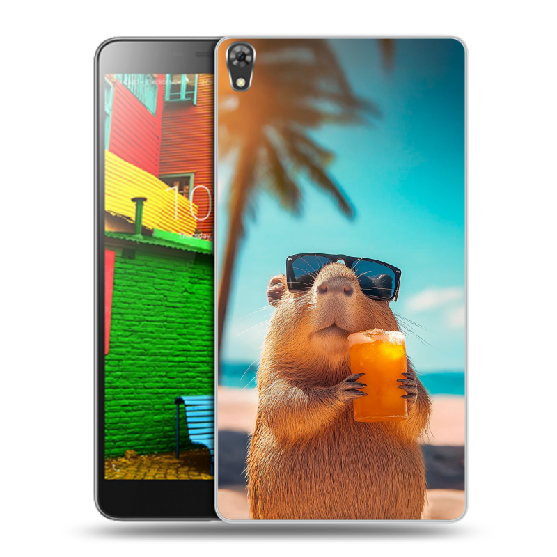 Силиконовый чехол на Lenovo Phab с принтом Капибара Силиконовый чехол на Lenovo Phab с принтом Капибара