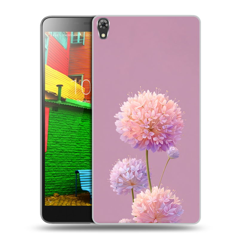 Силиконовый чехол на Lenovo Phab с принтом Цветы Силиконовый чехол на Lenovo Phab с принтом Цветы
