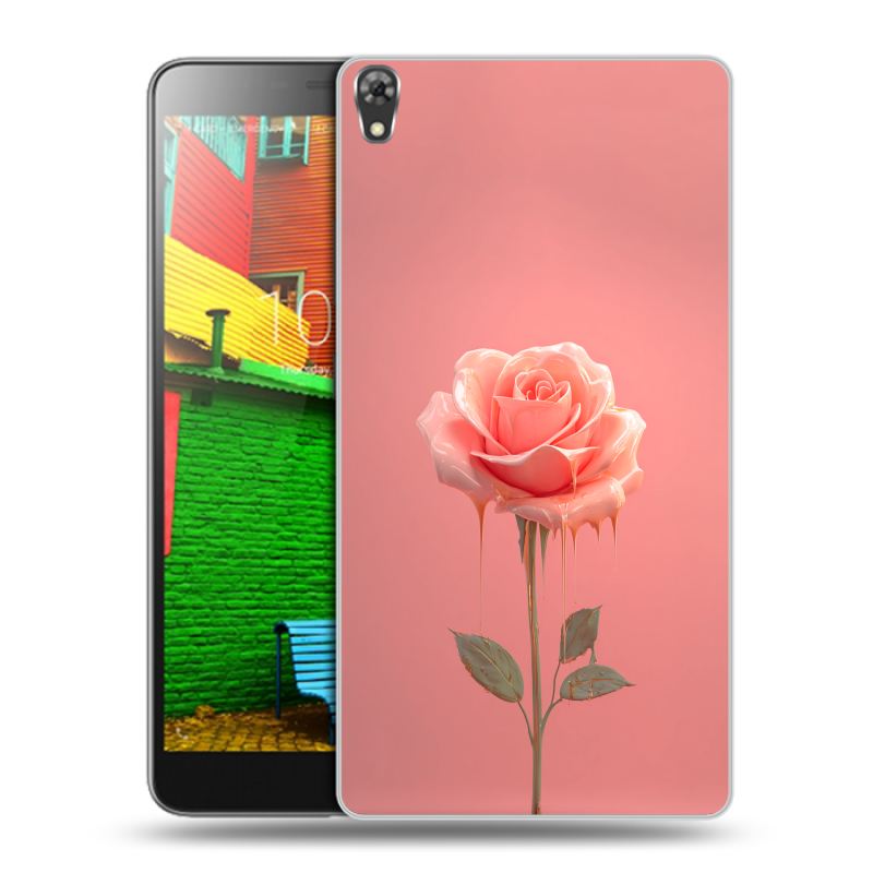 Силиконовый чехол на Lenovo Phab с принтом Розовая роза Силиконовый чехол на Lenovo Phab с принтом Розовая роза