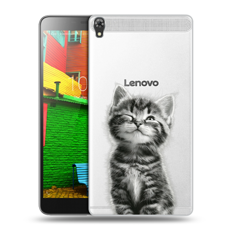 Силиконовый чехол на Lenovo Phab с принтом Котенок Силиконовый чехол на Lenovo Phab с принтом Котенок