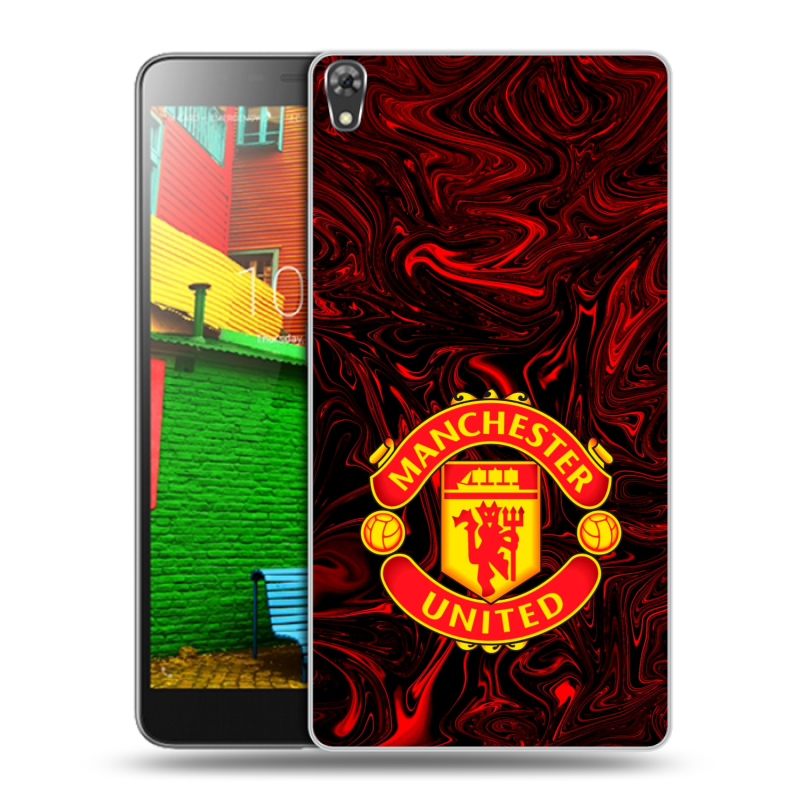Силиконовый чехол на Lenovo Phab с принтом Manchester United Силиконовый чехол на Lenovo Phab с принтом Manchester United