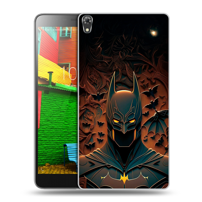 Силиконовый чехол на Lenovo Phab с принтом Batman Бэтмен Силиконовый чехол на Lenovo Phab с принтом Batman Бэтмен