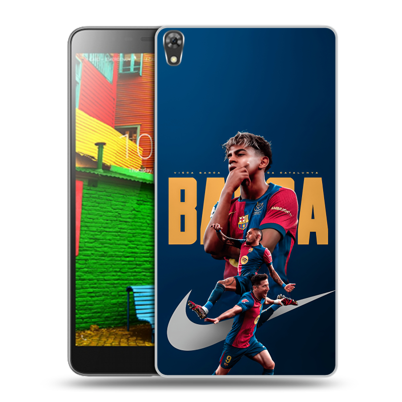Силиконовый чехол на Lenovo Phab с принтом Барселона Barca Yamal Силиконовый чехол на Lenovo Phab с принтом Барселона Barca Yamal
