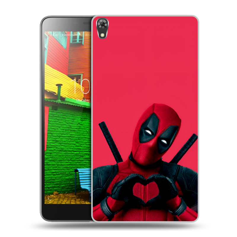 Силиконовый чехол на Lenovo Phab с принтом Дедпул Deadpool Силиконовый чехол на Lenovo Phab с принтом Дедпул Deadpool