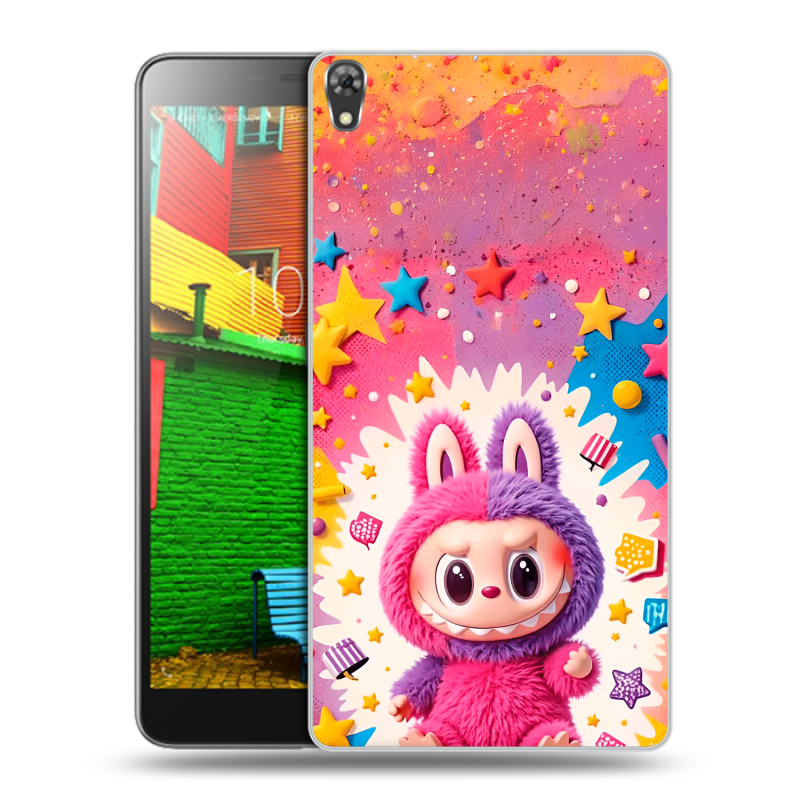 Силиконовый чехол на Lenovo Phab с принтом Labubu Лабубу Силиконовый чехол на Lenovo Phab с принтом Labubu Лабубу