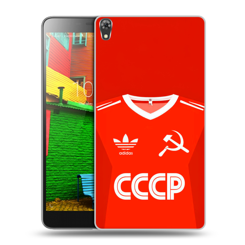 Силиконовый чехол на Lenovo Phab с принтом Флаг Герб СССР Силиконовый чехол на Lenovo Phab с принтом Флаг Герб СССР