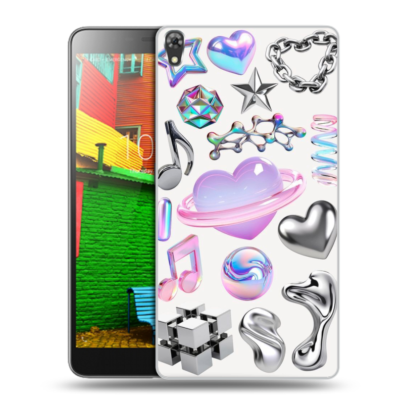 Силиконовый чехол на Lenovo Phab с принтом Y2K Силиконовый чехол на Lenovo Phab с принтом Y2K