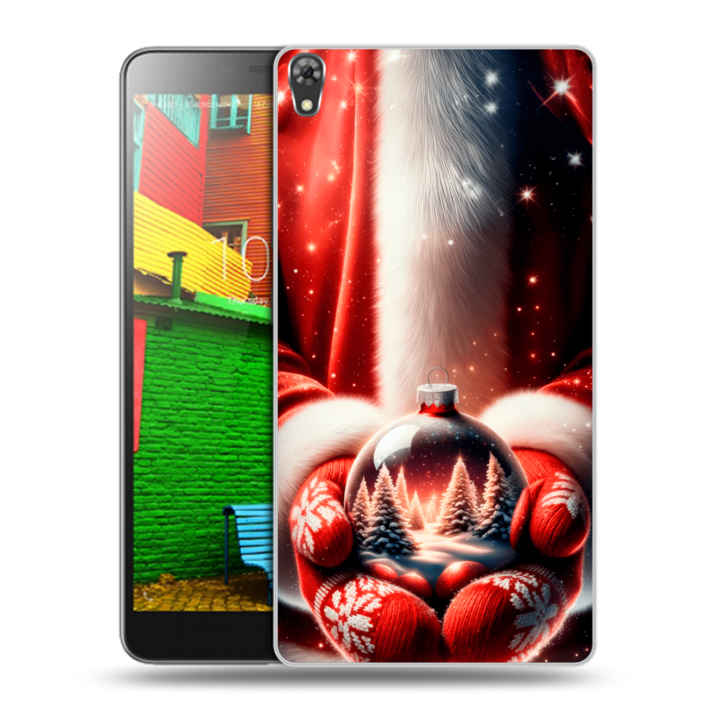 Силиконовый чехол на Lenovo Phab с принтом Новый год Силиконовый чехол на Lenovo Phab с принтом Новый год