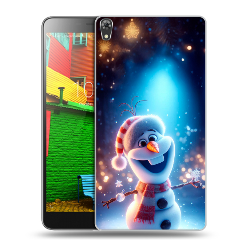 Силиконовый чехол на Lenovo Phab с принтом Новый год Силиконовый чехол на Lenovo Phab с принтом Новый год