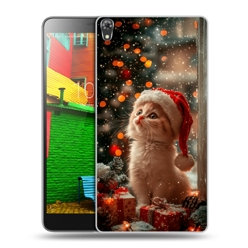 Силиконовый чехол на Lenovo Phab с принтом Новый год Силиконовый чехол на Lenovo Phab с принтом Новый год