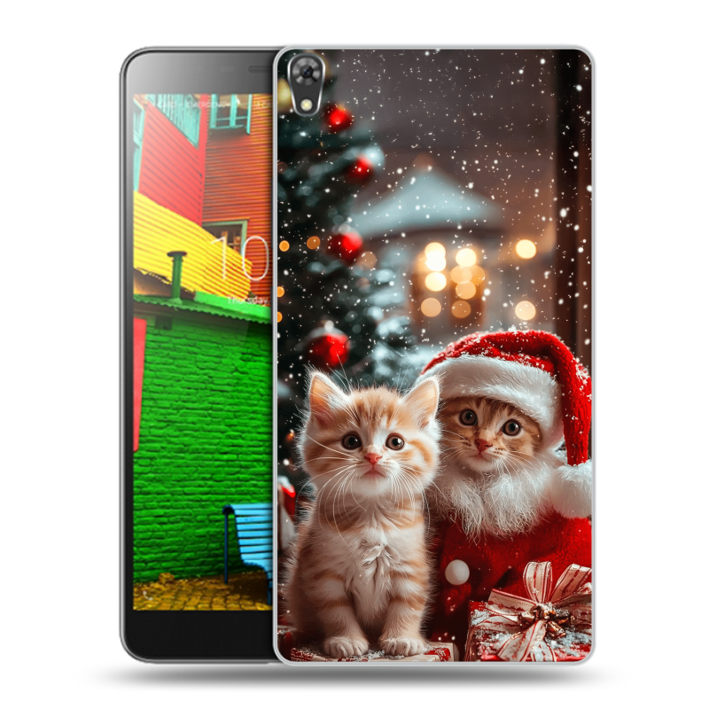 Силиконовый чехол на Lenovo Phab с принтом Новый год Силиконовый чехол на Lenovo Phab с принтом Новый год