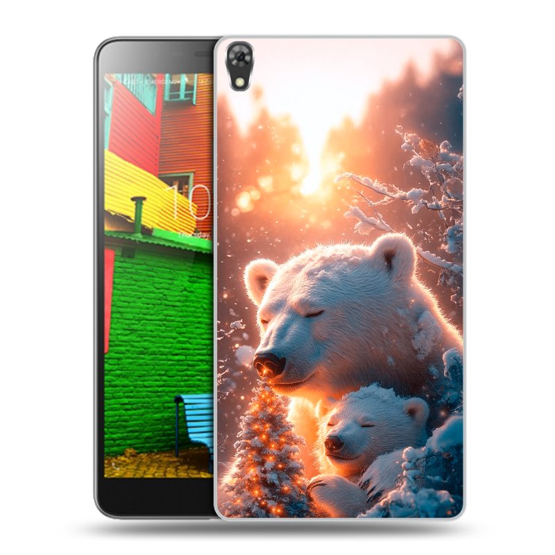 Силиконовый чехол на Lenovo Phab с принтом Новый год Силиконовый чехол на Lenovo Phab с принтом Новый год