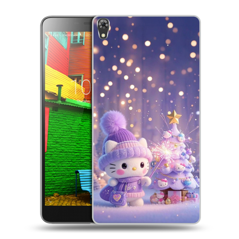 Силиконовый чехол на Lenovo Phab с принтом Новый год Силиконовый чехол на Lenovo Phab с принтом Новый год