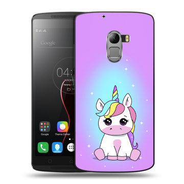Силиконовый чехол на Lenovo A7010 с принтом Единорог