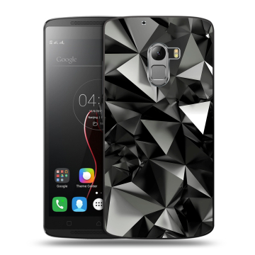 Силиконовый чехол на Lenovo A7010 с принтом Черные кристаллы Силиконовый чехол на Lenovo A7010 с принтом Черные кристаллы