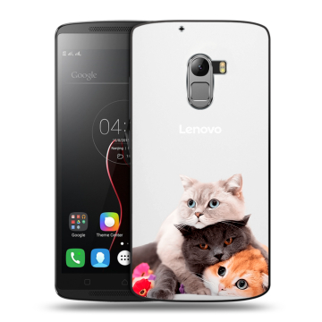 Силиконовый чехол на Lenovo A7010 с принтом Кошки