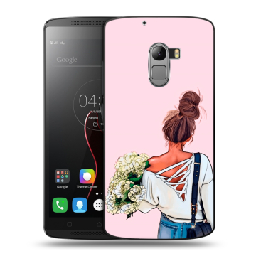 Силиконовый чехол на Lenovo A7010 с принтом Девушка и букет Силиконовый чехол на Lenovo A7010 с принтом Девушка и букет