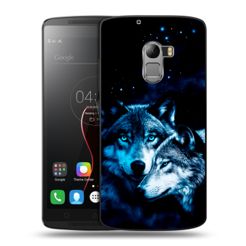 Силиконовый чехол на Lenovo A7010 с принтом Волки
