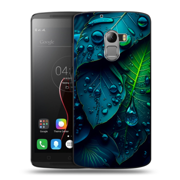 Силиконовый чехол на Lenovo A7010 с принтом Листья