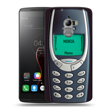 Силиконовый чехол на Lenovo A7010 с принтом Старый телефон