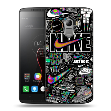 Силиконовый чехол на Lenovo A7010 с принтом Найк