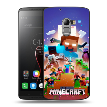 Силиконовый чехол на Lenovo A7010 с принтом Майнкрафт Minecraft