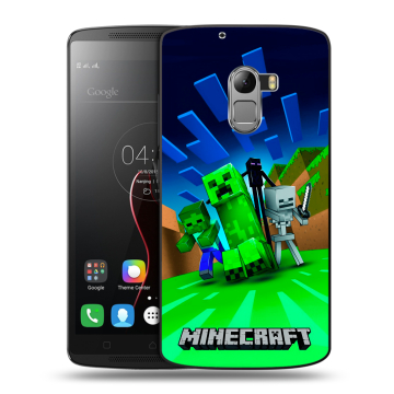 Силиконовый чехол на Lenovo A7010 с принтом Майнкрафт