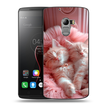 Силиконовый чехол на Lenovo A7010 с принтом котята котики