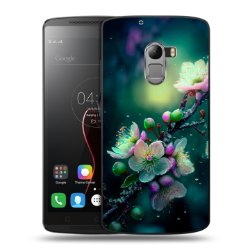 Силиконовый чехол на Lenovo A7010 с принтом Цветы и мрамор Силиконовый чехол на Lenovo A7010 с принтом Цветы и мрамор