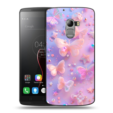 Силиконовый чехол на Lenovo A7010 с принтом Бабочки Силиконовый чехол на Lenovo A7010 с принтом Бабочки