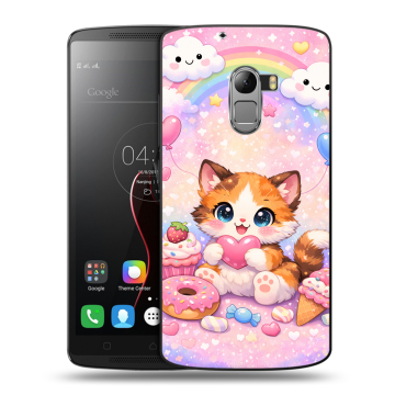 Силиконовый чехол на Lenovo A7010 с принтом для девочек
