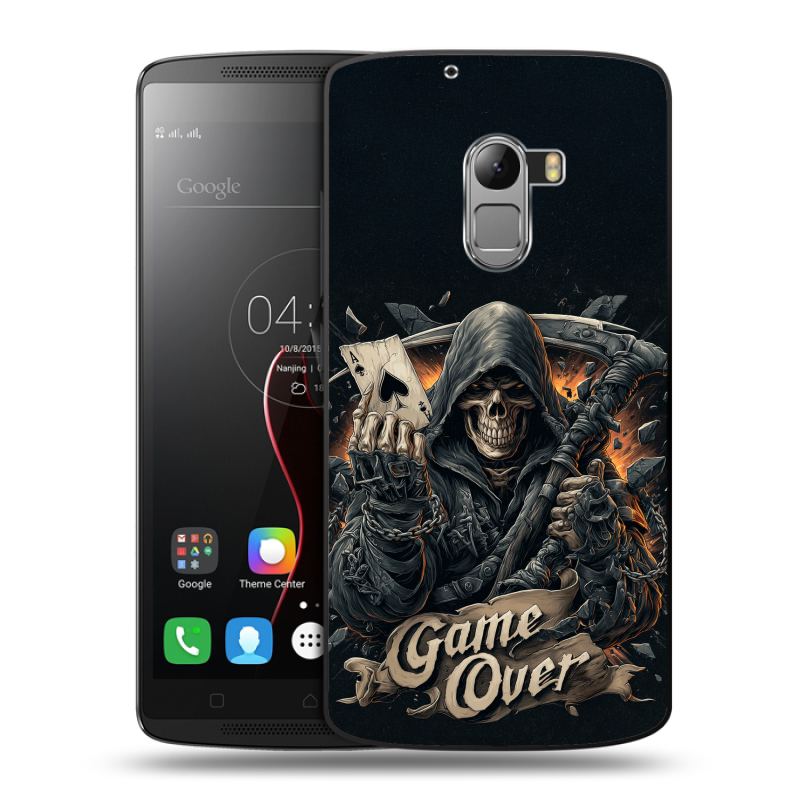 Силиконовый чехол на Lenovo A7010 с принтом Скелет карты Силиконовый чехол на Lenovo A7010 с принтом Скелет карты