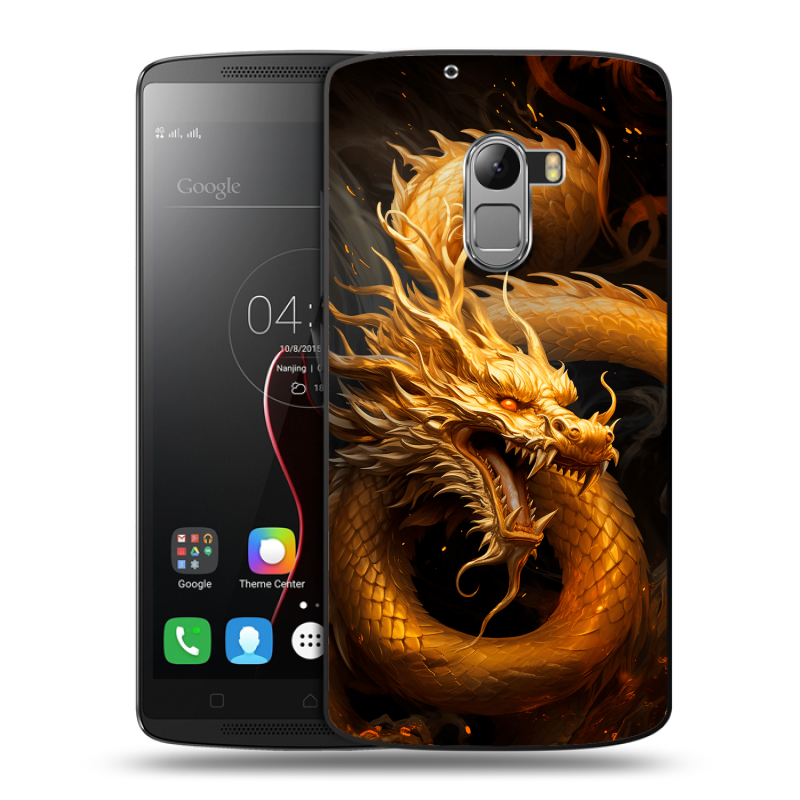 Силиконовый чехол на Lenovo A7010 с принтом Золотой дракон Силиконовый чехол на Lenovo A7010 с принтом Золотой дракон