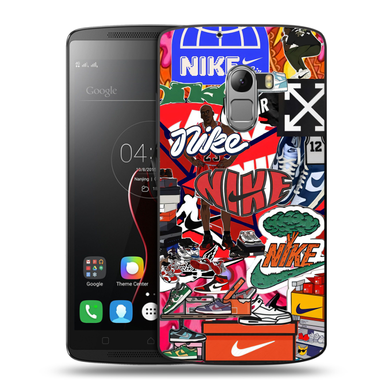 Силиконовый чехол на Lenovo A7010 с принтом Найк Nike яркий Силиконовый чехол на Lenovo A7010 с принтом Найк Nike яркий