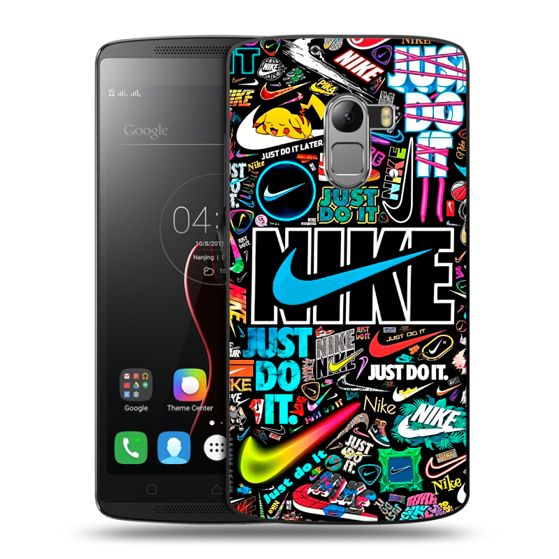 Силиконовый чехол на Lenovo A7010 с принтом найк nike черный Силиконовый чехол на Lenovo A7010 с принтом найк nike черный