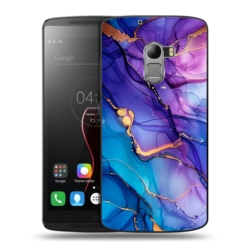 Силиконовый чехол на Lenovo A7010 с принтом синий мрамор Силиконовый чехол на Lenovo A7010 с принтом синий мрамор