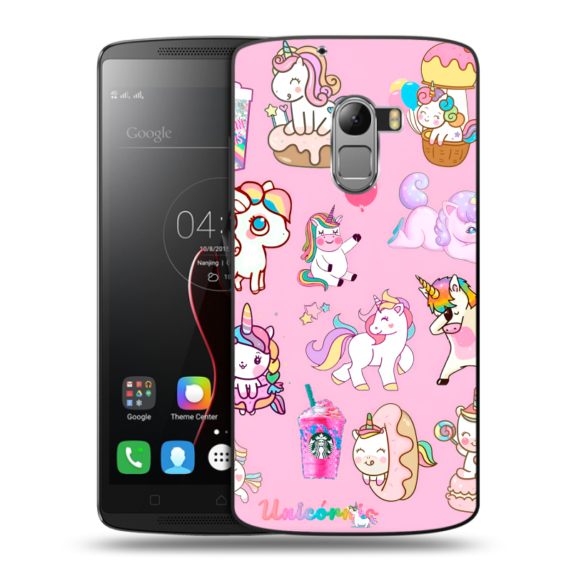 Силиконовый чехол на Lenovo A7010 с принтом розовые единороги Силиконовый чехол на Lenovo A7010 с принтом розовые единороги