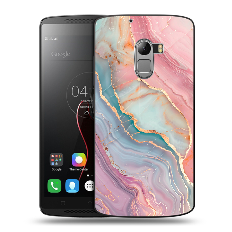 Силиконовый чехол на Lenovo A7010 с принтом розовый мрамор Силиконовый чехол на Lenovo A7010 с принтом розовый мрамор