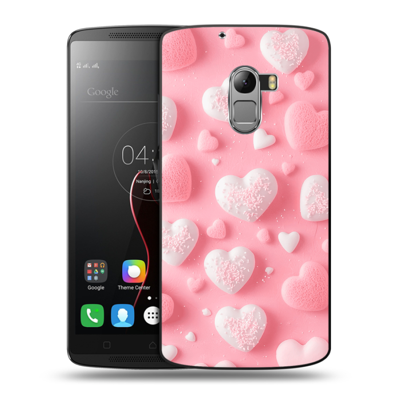 Силиконовый чехол на Lenovo A7010 с принтом Сердечки Силиконовый чехол на Lenovo A7010 с принтом Сердечки