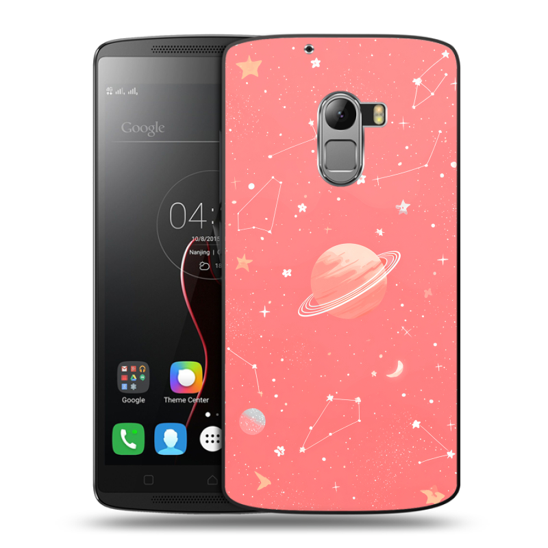 Пластиковый чехол на Lenovo A7010 с принтом Розовый космос Пластиковый чехол на Lenovo A7010 с принтом Розовый космос