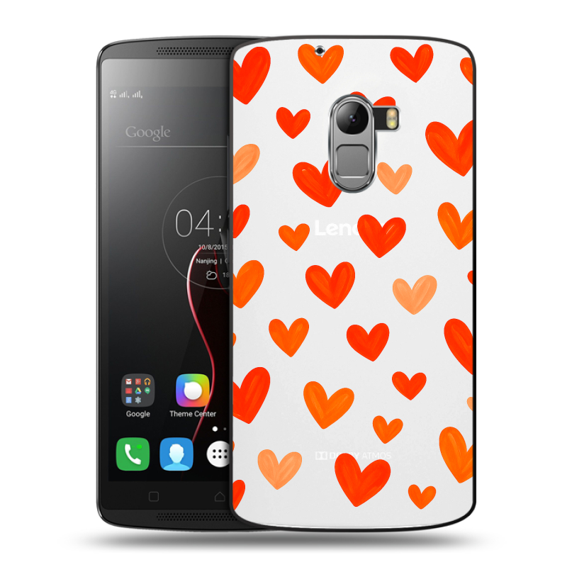 Силиконовый чехол на Lenovo A7010 с принтом Сердечки Силиконовый чехол на Lenovo A7010 с принтом Сердечки