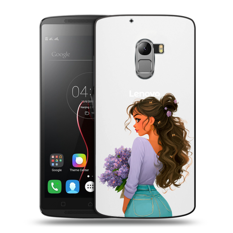 Пластиковый чехол на Lenovo A7010 с принтом девушка цветы Пластиковый чехол на Lenovo A7010 с принтом девушка цветы