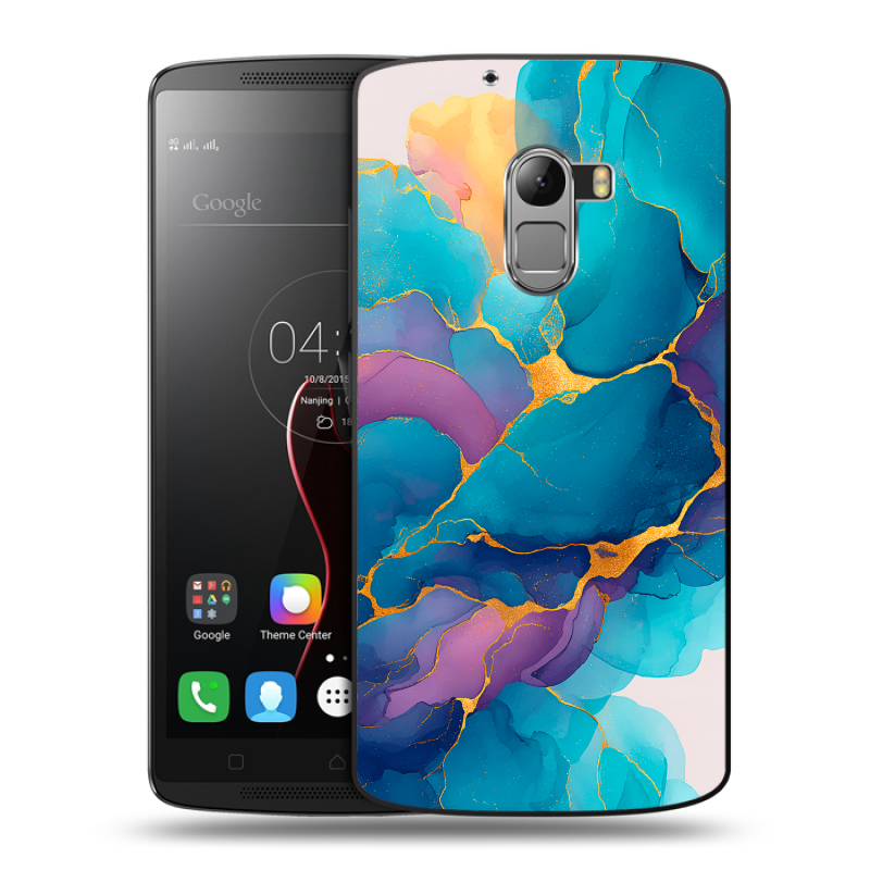 Пластиковый чехол на Lenovo A7010 с принтом Мрамор блестки Пластиковый чехол на Lenovo A7010 с принтом Мрамор блестки