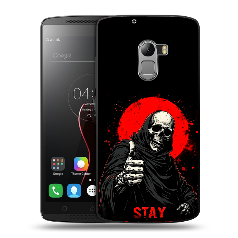 Пластиковый чехол на Lenovo A7010 с принтом смешной скелет Пластиковый чехол на Lenovo A7010 с принтом смешной скелет