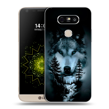 Пластиковый чехол на LG G5 с принтом Лесной волк Пластиковый чехол на LG G5 с принтом Лесной волк
