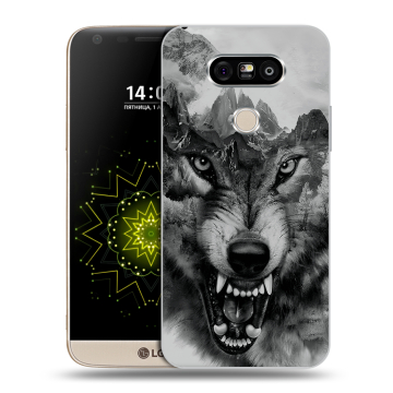 Пластиковый чехол на LG G5 с принтом Волк Пластиковый чехол на LG G5 с принтом Волк