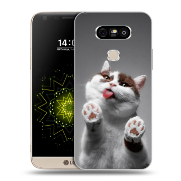 Пластиковый чехол на LG G5 с принтом Коты Пластиковый чехол на LG G5 с принтом Коты